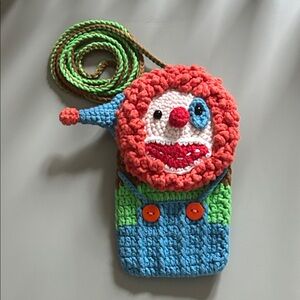 Whimsical Clown crochet Bag